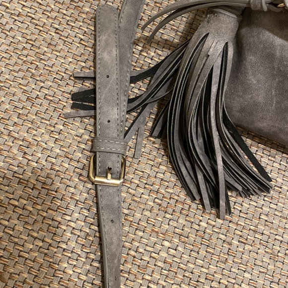 Francesca’s Gray Faux Suede Crossbody Bag - Picture 16 of 16